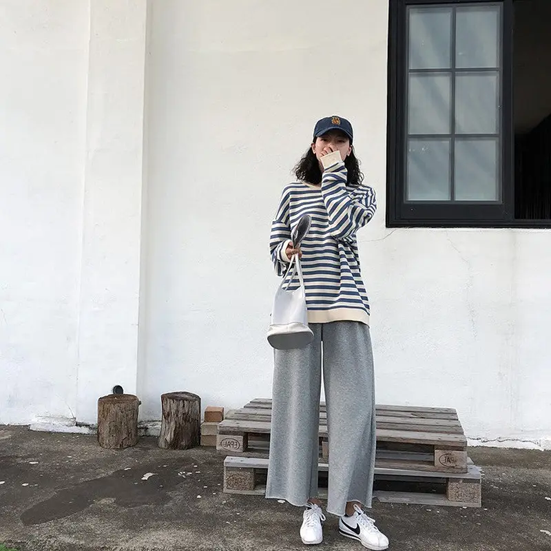 2025 Women Striped Long Sleeve T-Shirt Set - Image 4