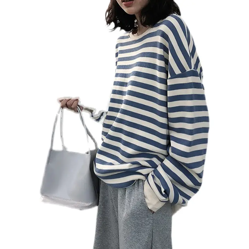 2025 Women Striped Long Sleeve T-Shirt Set - Image 6