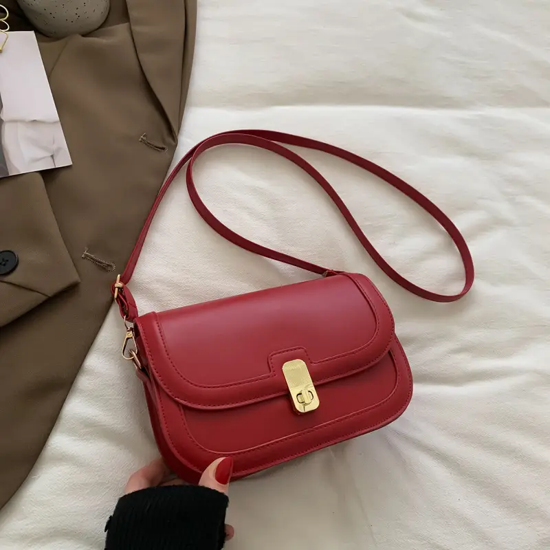 Black Textured Shoulder Bag for Women 2022 - Image 2