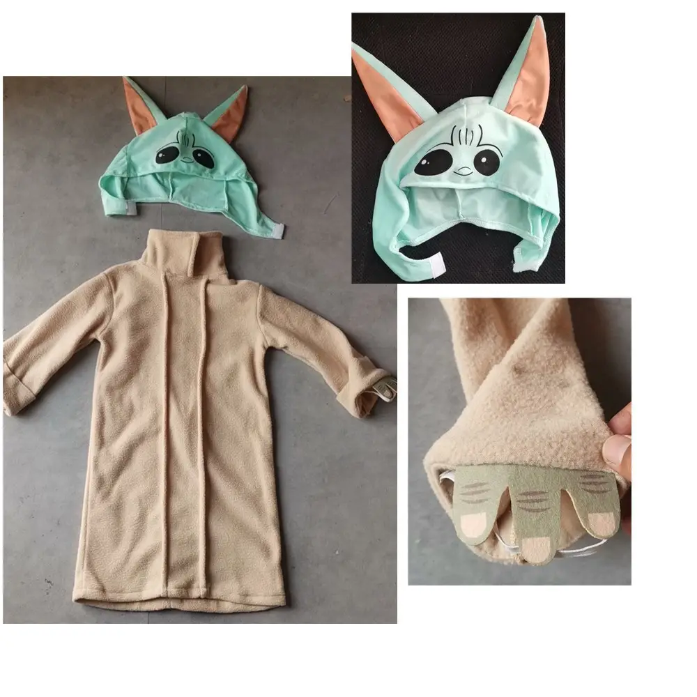 Yoda Star Wars Kids Hooded Vest & Gloves Set - Image 5