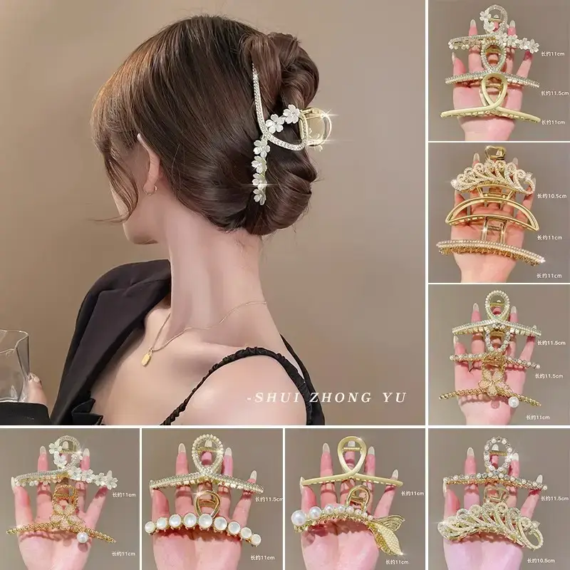 Elegant Pearl Hair Clips Set of 6 - Image 29