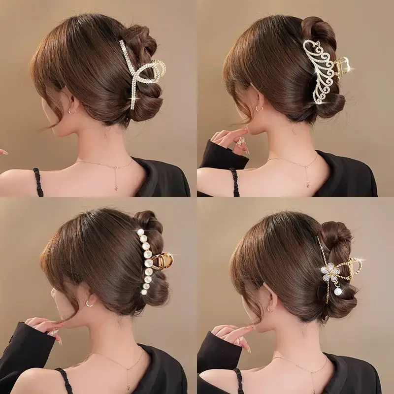 Elegant Pearl Hair Clips Set of 6 - Image 30