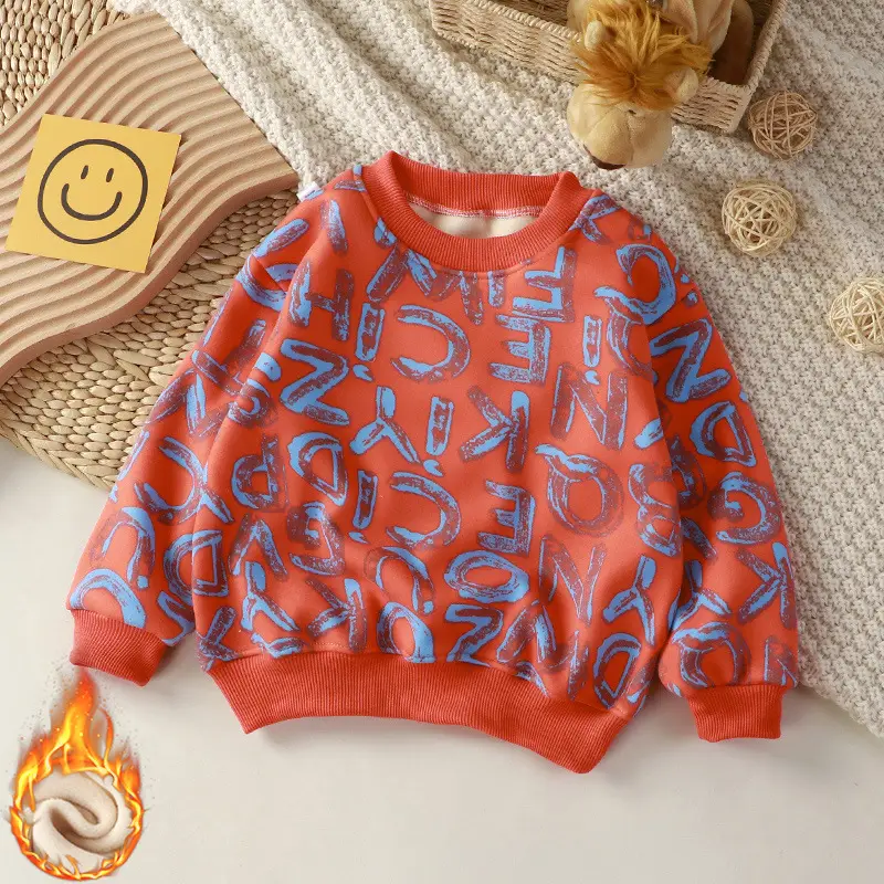 2022 Korean Style Kids Sweatshirt Grey Pink Polka Dot Medium Large - Image 2