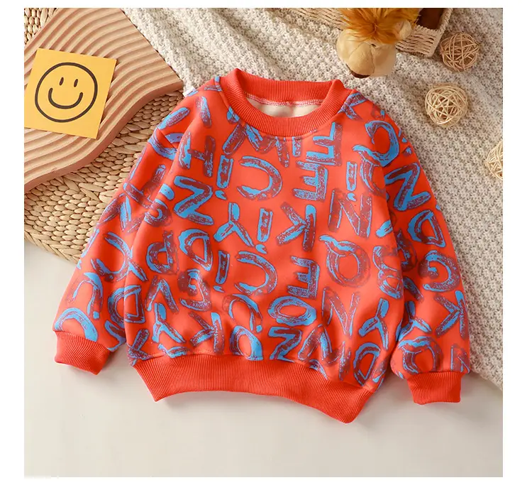 2022 Korean Style Kids Sweatshirt Grey Pink Polka Dot Medium Large β feature 12