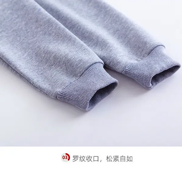 Blue Fleece Zipper Hoodie for Boys Middle Age Winter — feature 11