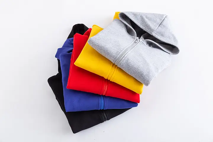Blue Fleece Zipper Hoodie for Boys Middle Age Winter — feature 3