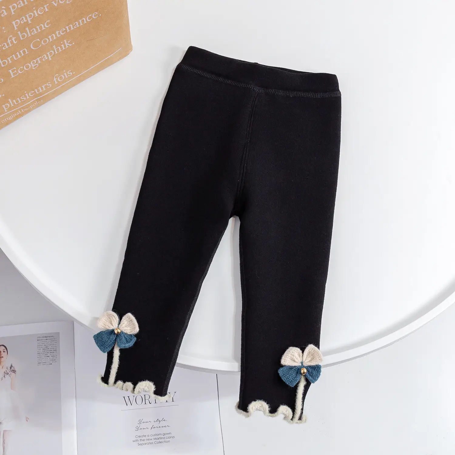 Girls Velvet Leggings Winter Warm One-Piece Pants