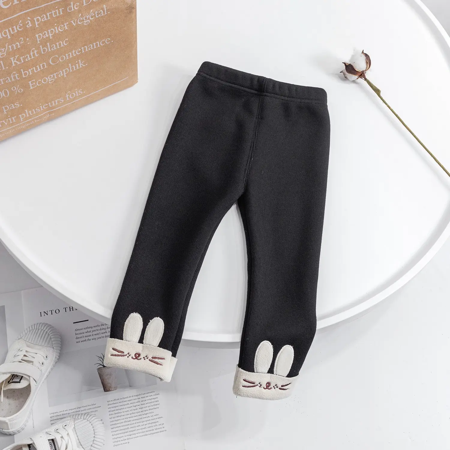 Girls Velvet Leggings Winter Warm One-Piece Pants