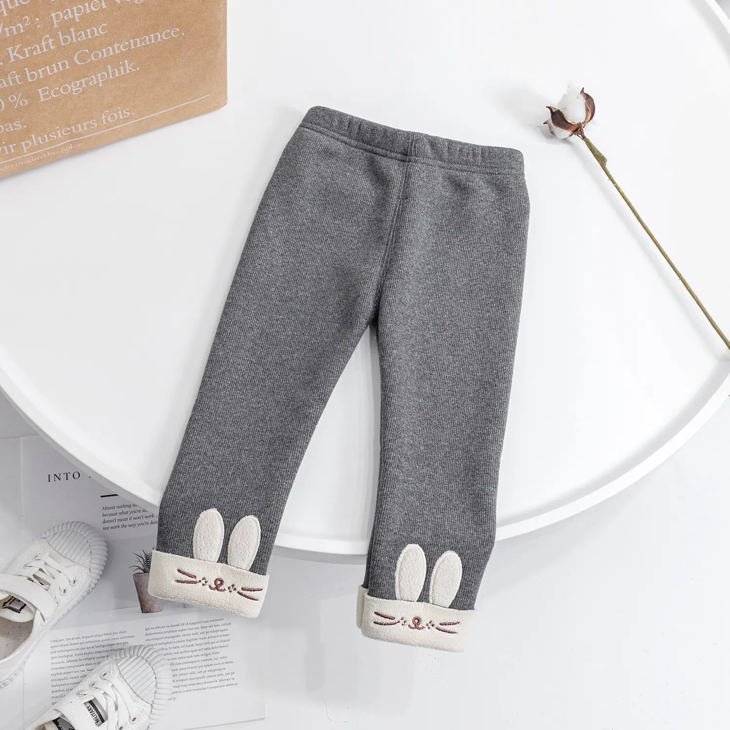 Girls Velvet Leggings Winter Warm One-Piece Pants