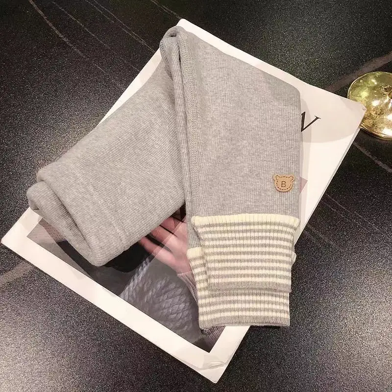 Girls Velvet Leggings Winter Warm One-Piece Pants