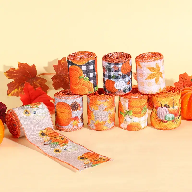 Cangyan Cross-border Thanksgiving Ribbon Pumpkin Truck Gift Wrap