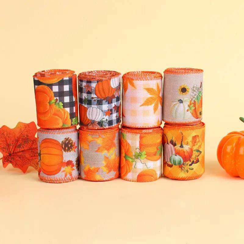 Cangyan Cross-border Thanksgiving Ribbon Pumpkin Truck Gift Wrap