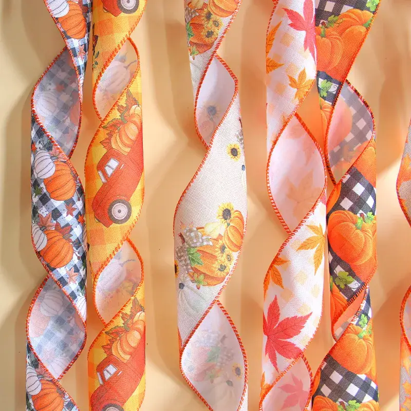 Cangyan Cross-border Thanksgiving Ribbon Pumpkin Truck Gift Wrap