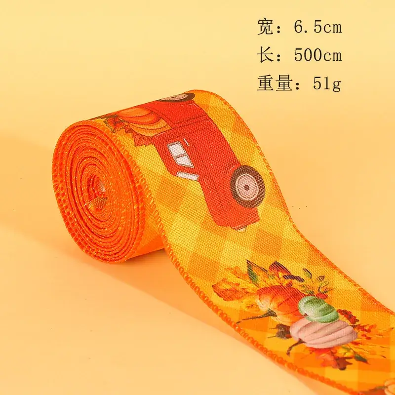 Cangyan Cross-border Thanksgiving Ribbon Pumpkin Truck Gift Wrap