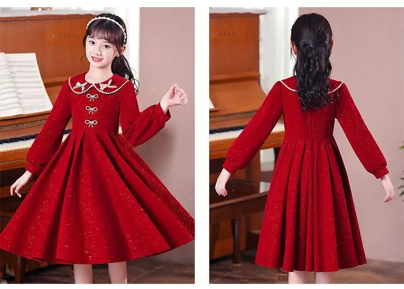 Girls Red Princess Dress Medium Large Kidsren — feature 5