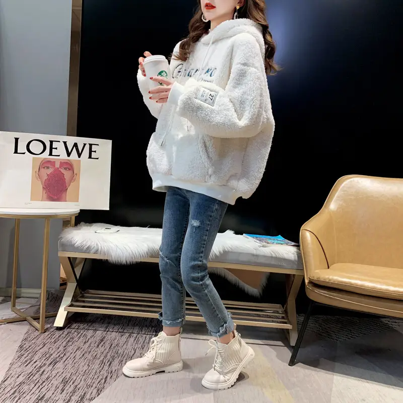 Pink Fleece Lined Women's Winter Jacket with Embroidery — feature 18