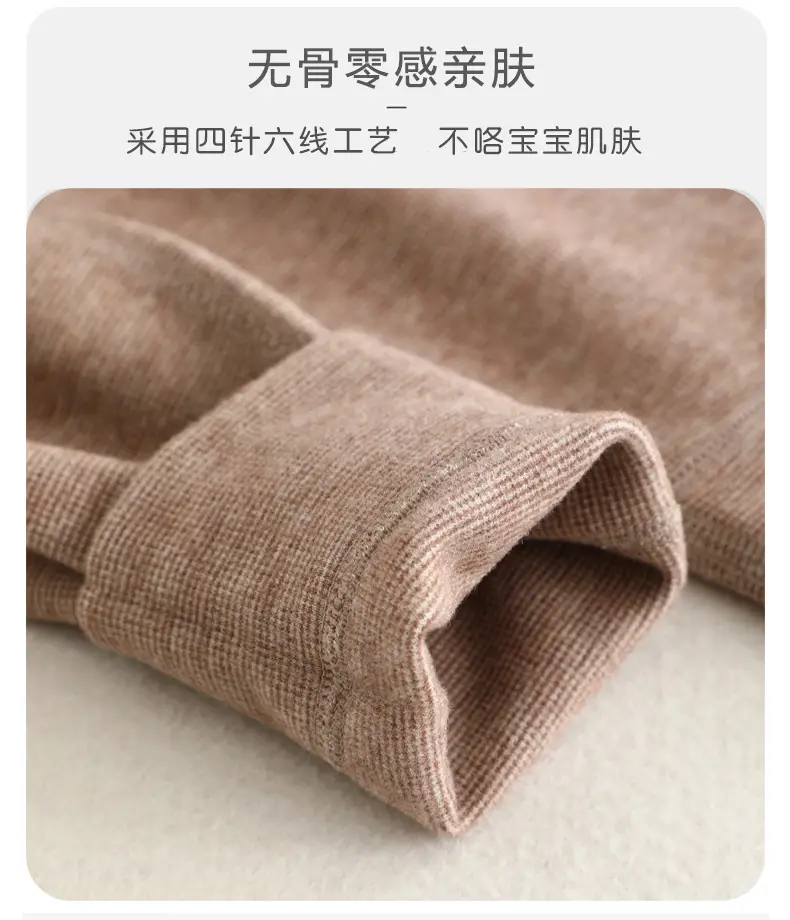 Girls Warm Silk Velvet Trouser Set Autumn Winter — feature 6
