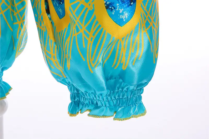 Halloween Princess Jasmine Dress Blue Peacock Print — feature 9