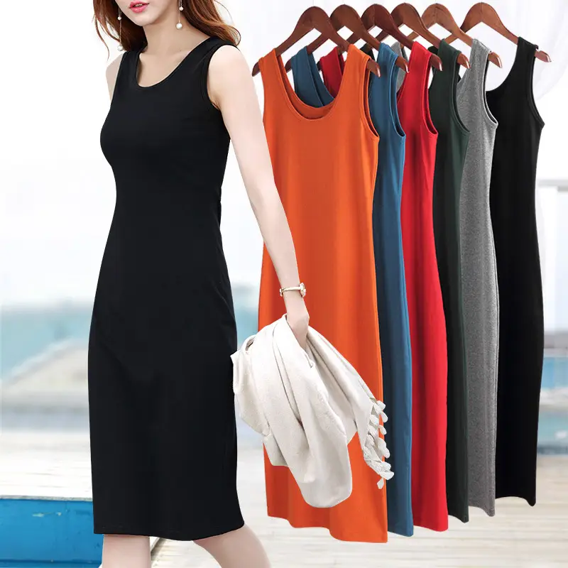 Black Sleeveless Camisole Dress Women Autumn Mid Length - Image 9