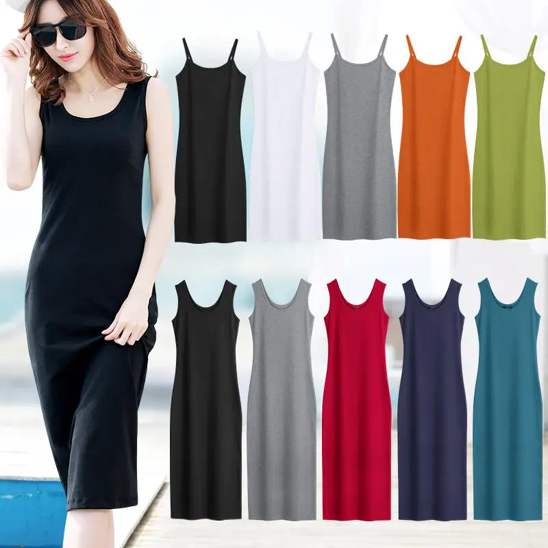 Black Sleeveless Camisole Dress Women Autumn Mid Length - Image 10