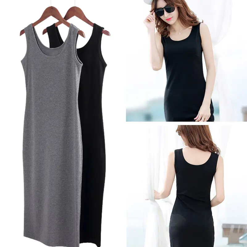Black Sleeveless Camisole Dress Women Autumn Mid Length - Image 12
