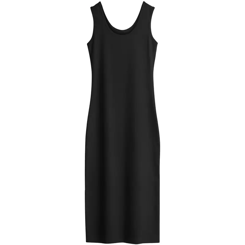 Black Sleeveless Camisole Dress Women Autumn Mid Length - Image 13