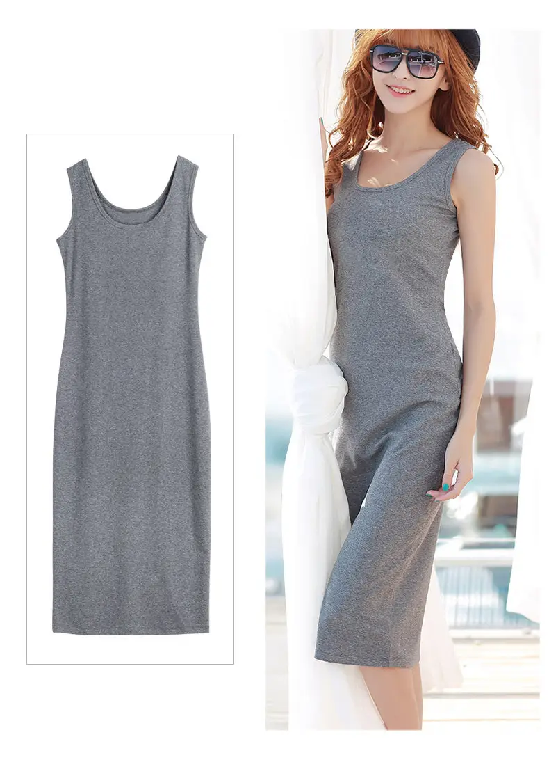 Black Sleeveless Camisole Dress Women Autumn Mid Length — feature 10