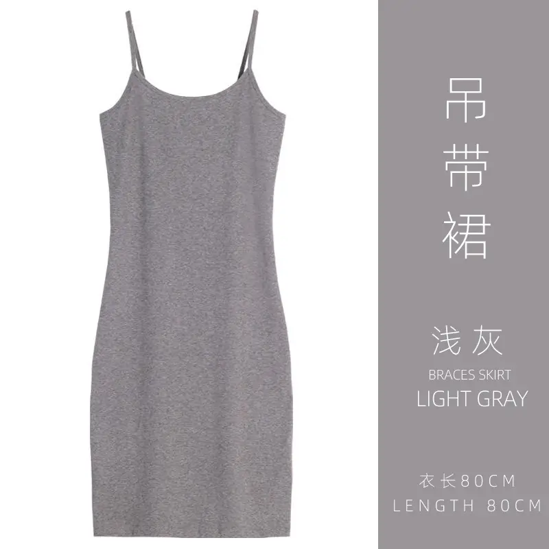 Black Sleeveless Camisole Dress Women Autumn Mid Length - Image 6