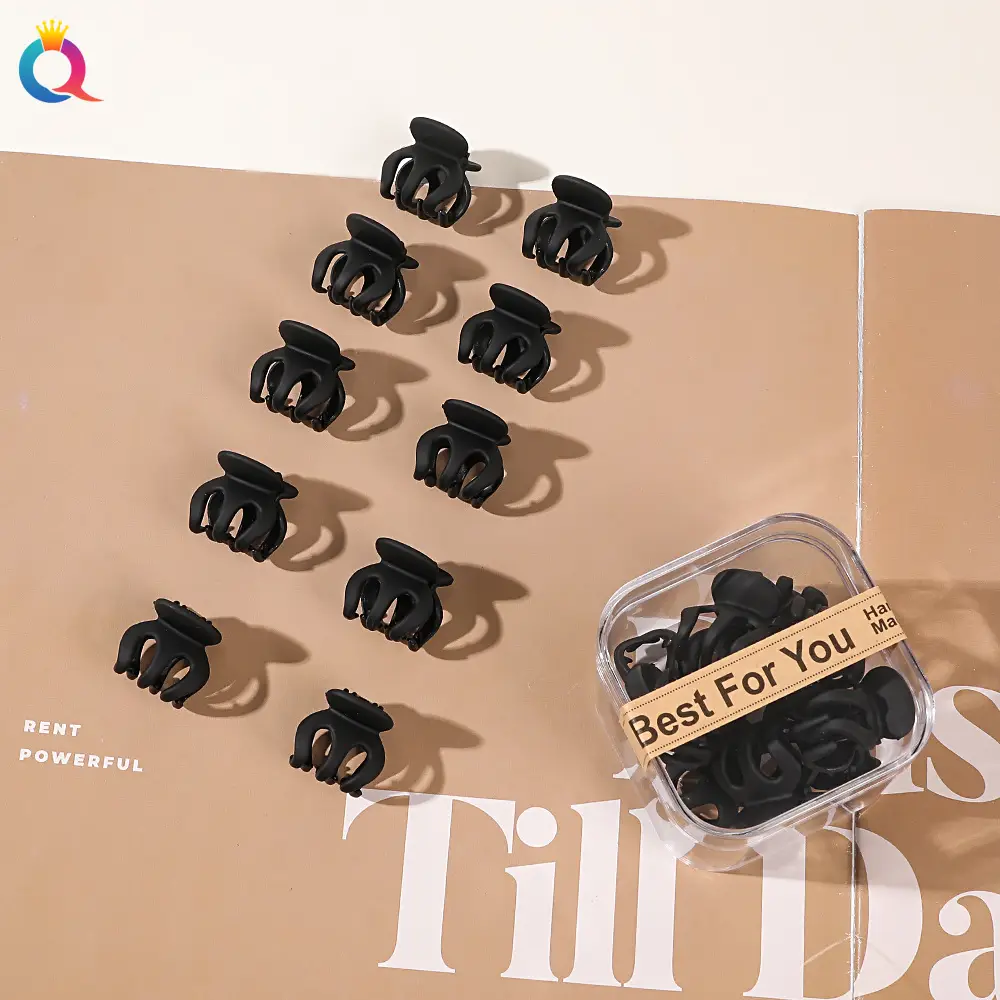 Black Crossbody Hair Clips for Women - 10 Pcs Wholesale - Image 24