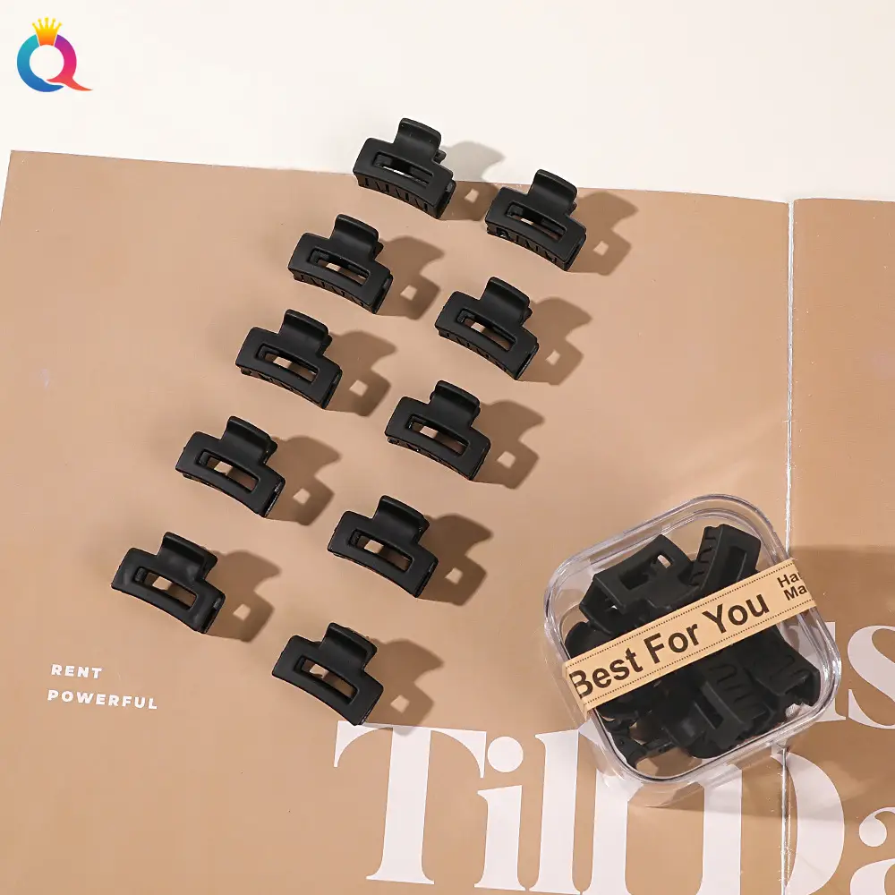 Black Crossbody Hair Clips for Women - 10 Pcs Wholesale - Image 25