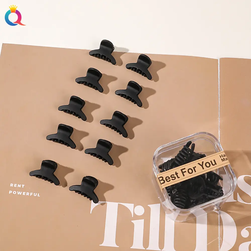 Black Crossbody Hair Clips for Women - 10 Pcs Wholesale - Image 26