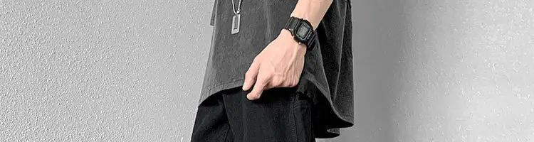 Men Slim Cargo Pants Zipper Style White — feature 12