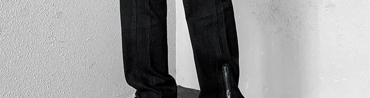 Men Slim Cargo Pants Zipper Style White — feature 14