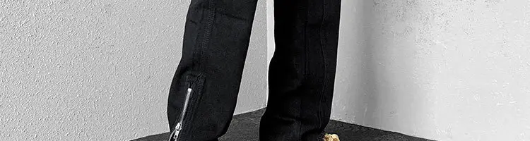 Men Slim Cargo Pants Zipper Style White — feature 18