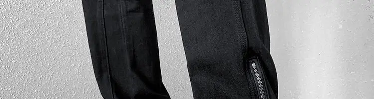 Men Slim Cargo Pants Zipper Style White — feature 25