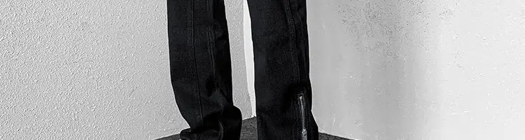 Men Slim Cargo Pants Zipper Style White — feature 6