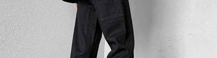 Men Slim Cargo Pants Zipper Style White — feature 9
