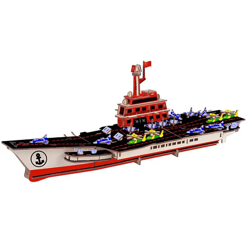 3D Wooden Aircraft Carrier Puzzle for Kids - Image 19
