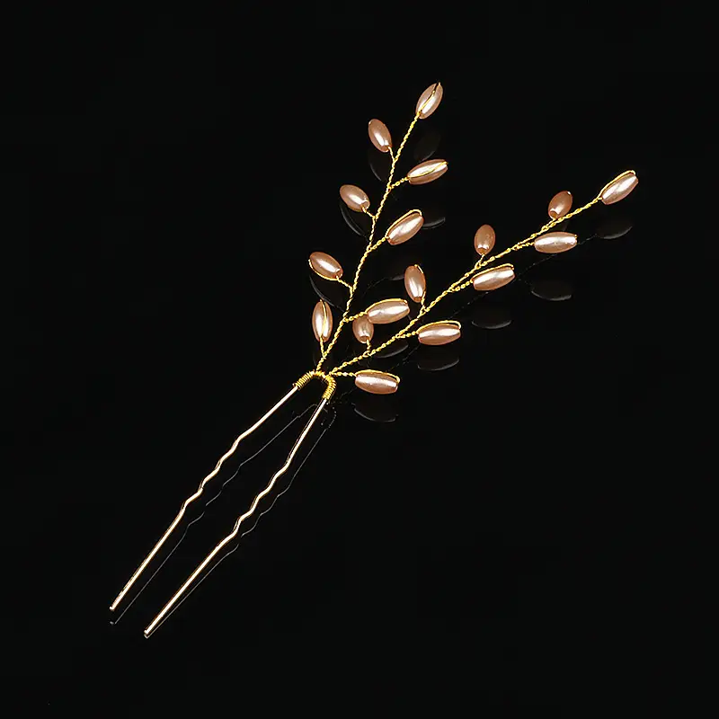 Antique Pearl Leaf Hair Comb for European American Brides - Image 17