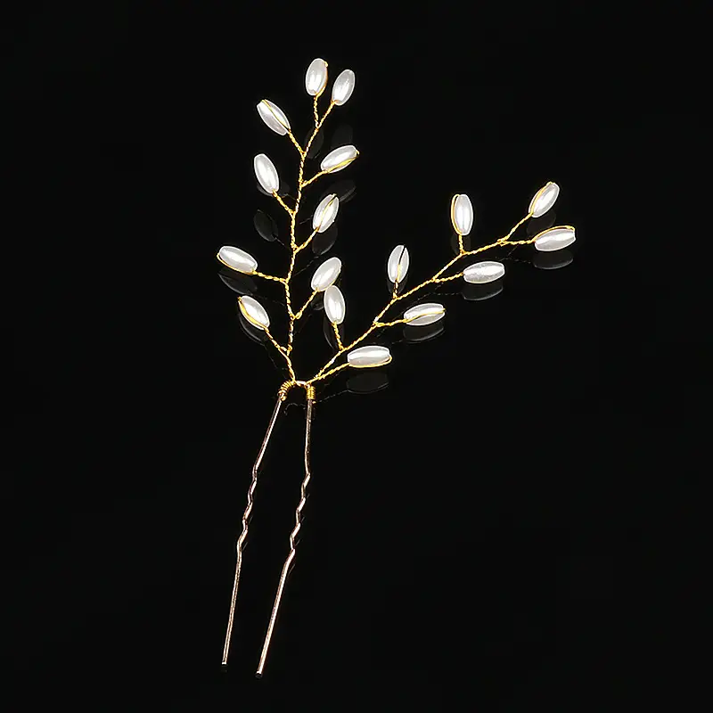 Antique Pearl Leaf Hair Comb for European American Brides - Image 18