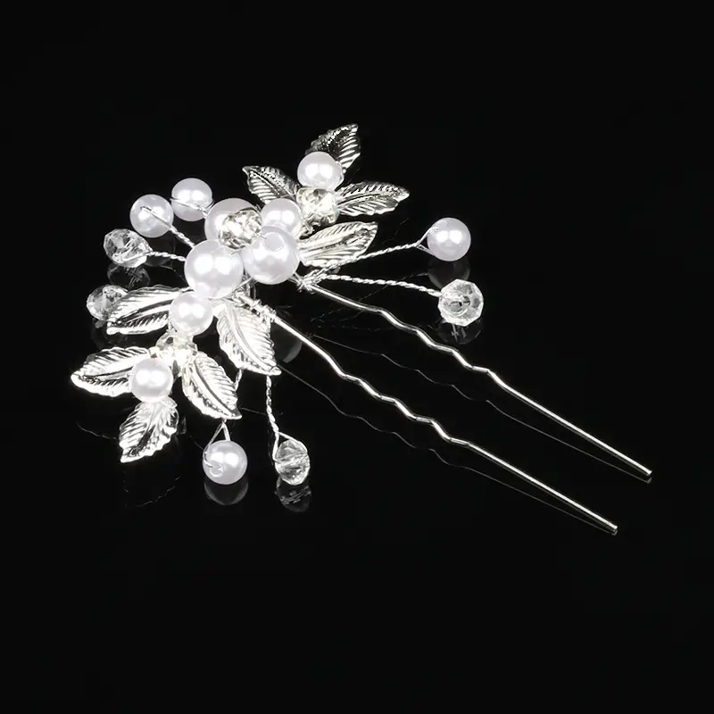 Antique Pearl Leaf Hair Comb for European American Brides - Image 20
