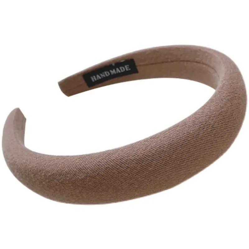 Milky Coffee Sponge Headband K-Style Hairpin