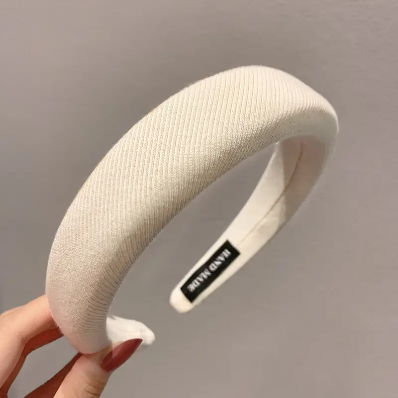 Milky Coffee Sponge Headband K-Style Hairpin