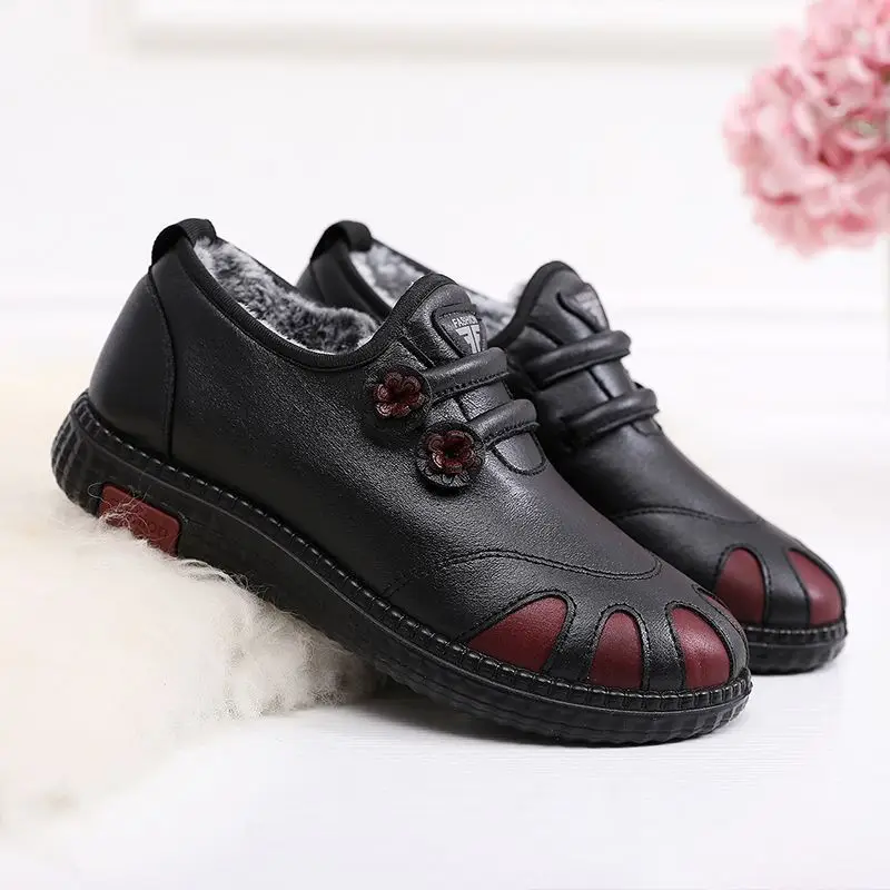 2025 Winter Black Fleece Lined Slip-On Shoes - Image 5