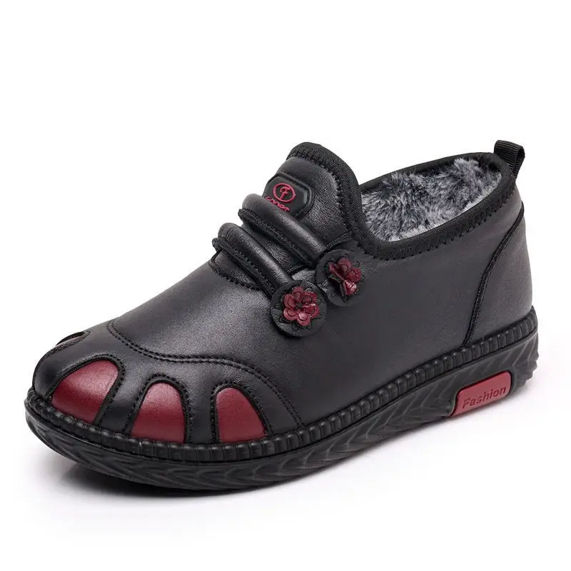 2025 Winter Black Fleece Lined Slip-On Shoes - Image 6