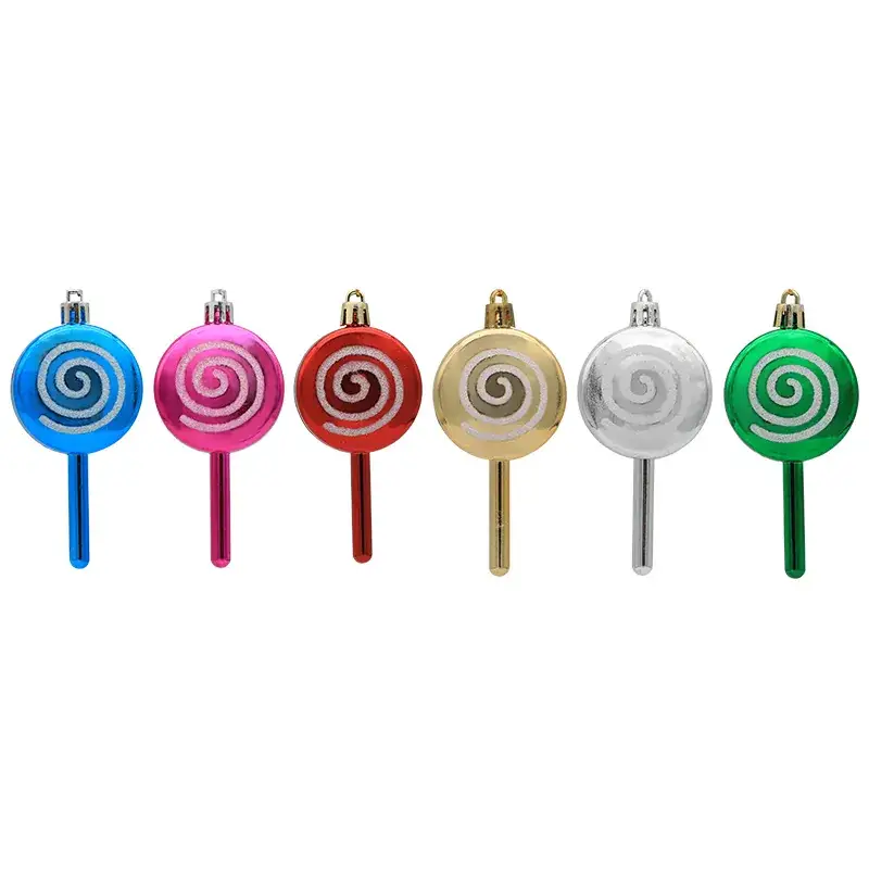 Cross-border Christmas Lollipop Candy Pendants 10cm Wave Decoration - Image 8