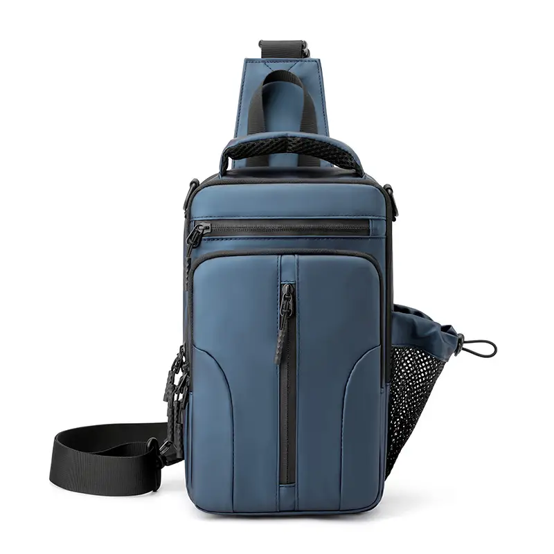 Men's Waterproof Crossbody Bag Blue Black - Image 3