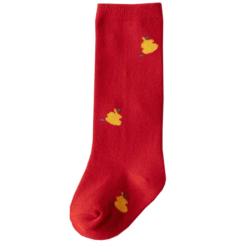 Red Fruit Embroidered Baby Socks New Year - Image 15