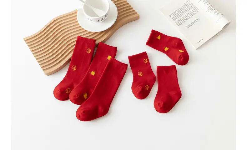 Red Fruit Embroidered Baby Socks New Year — feature 19