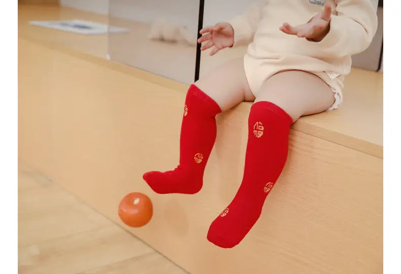 Red Fruit Embroidered Baby Socks New Year — feature 36